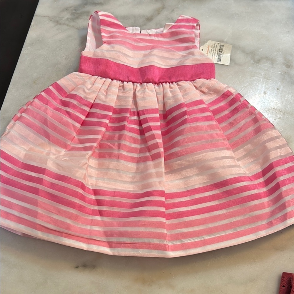 Gymboree Pink and White Sleeveless Scoop Neck Sundress